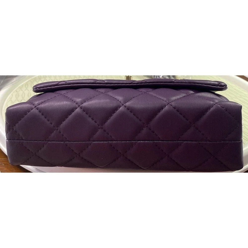 Badgley Mischka Women Vegan Leather Purple Quilt Crossbody Purse NWT $129-6x9x3